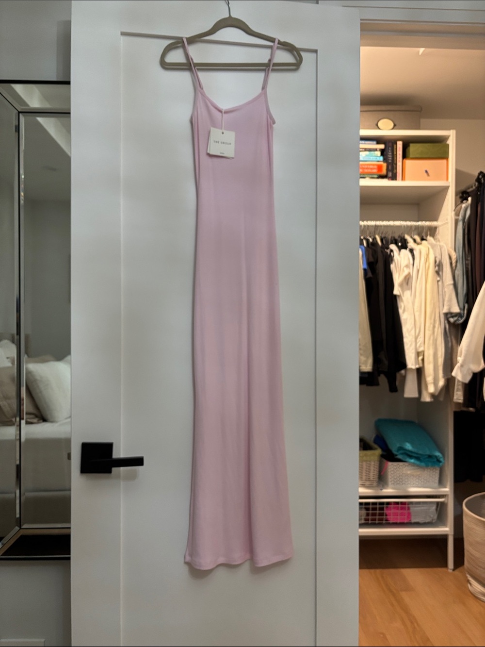 Aritzia villa pink  Maxi Dress with Spaghetti Straps